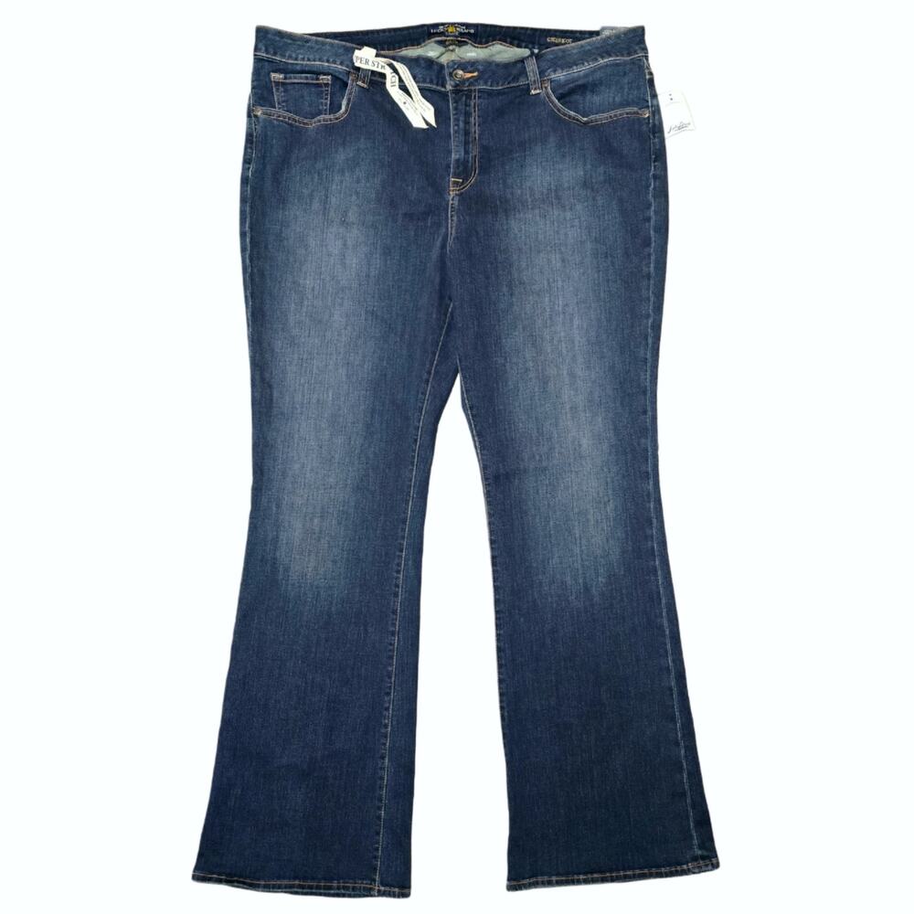 Lucky Brand Size 22W Bootcut Jeans Ginger Boot Dark Stretch Denim Plus Size Pant